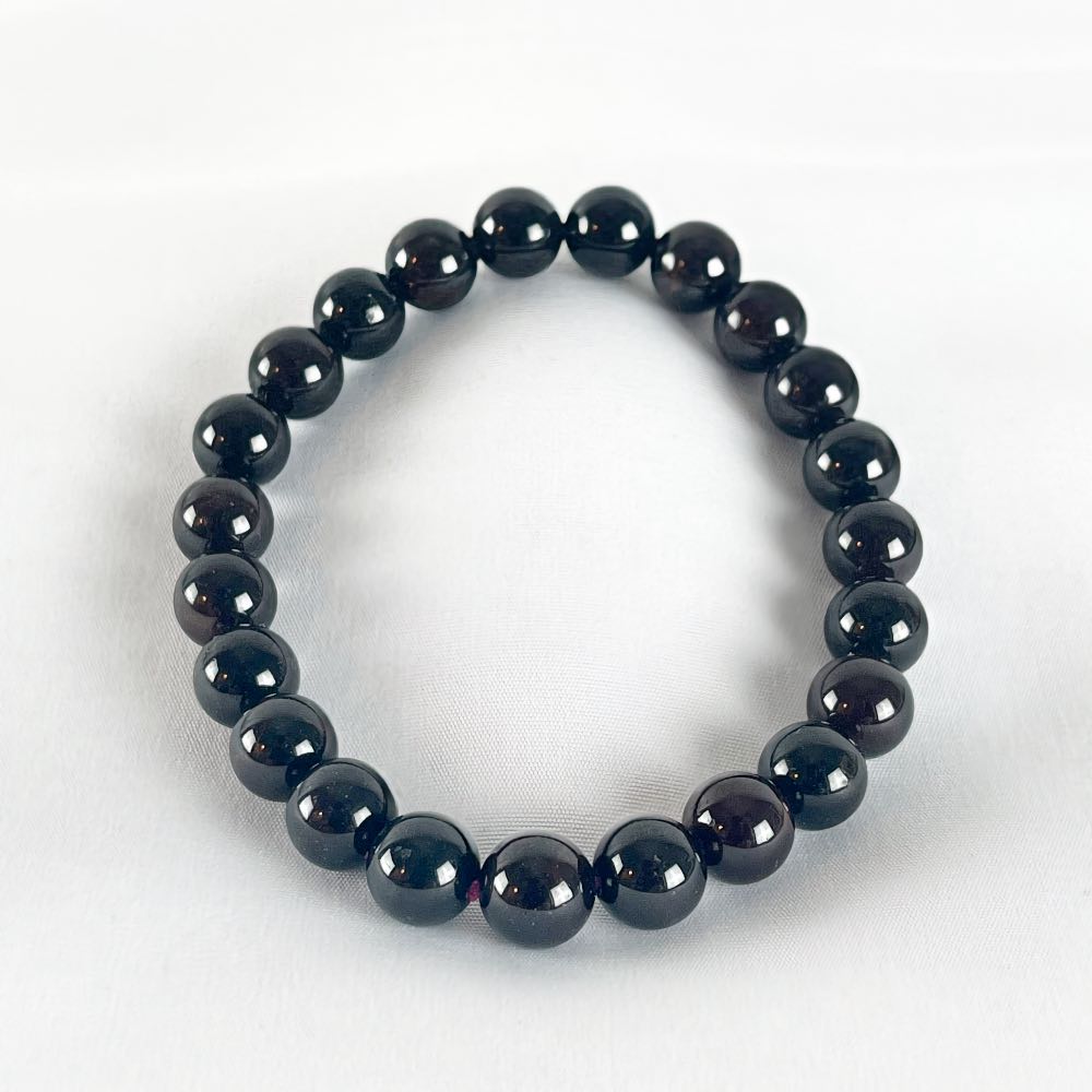 Bracelet Grenat - Perles rondes
