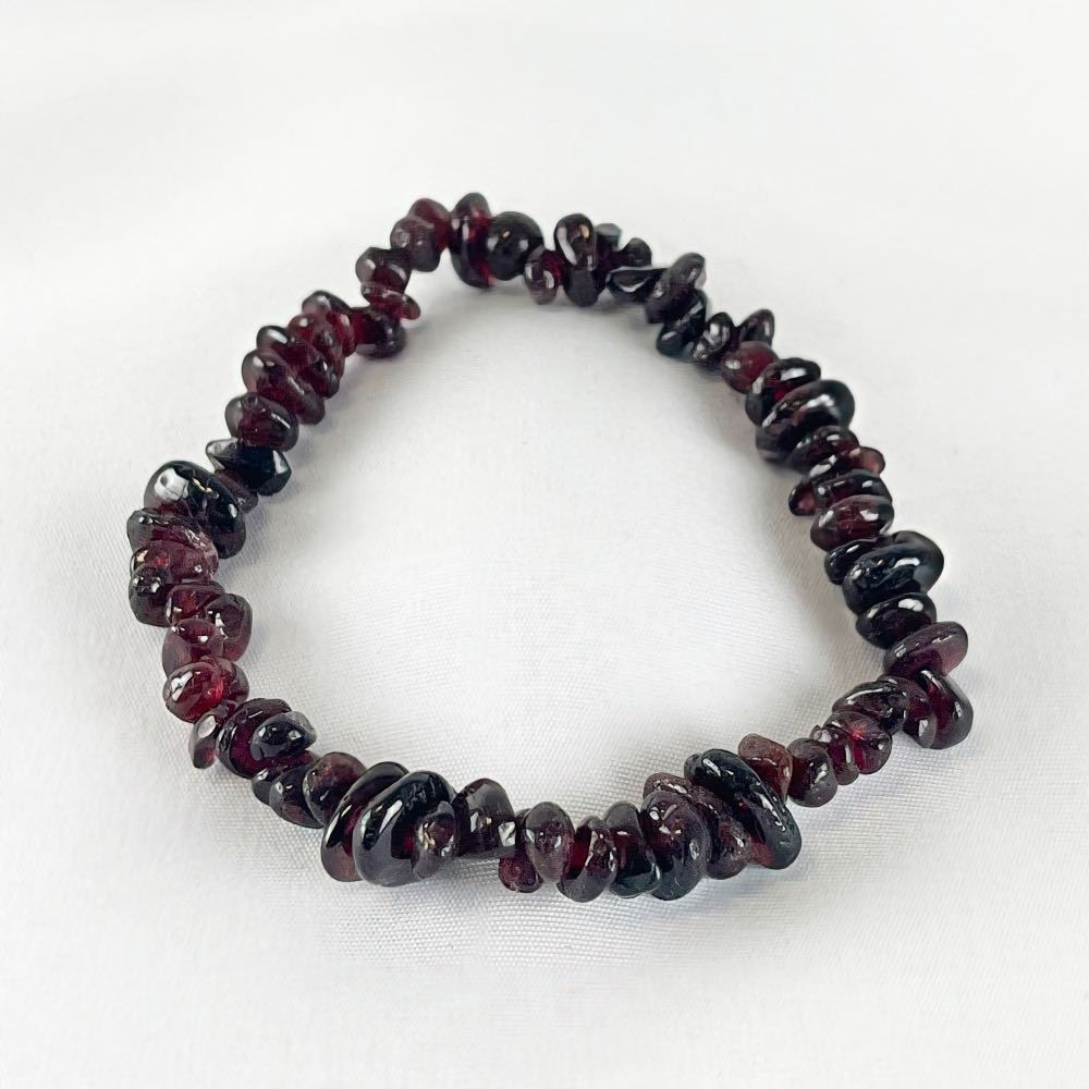 Bracelet Grenat - Perles chips
