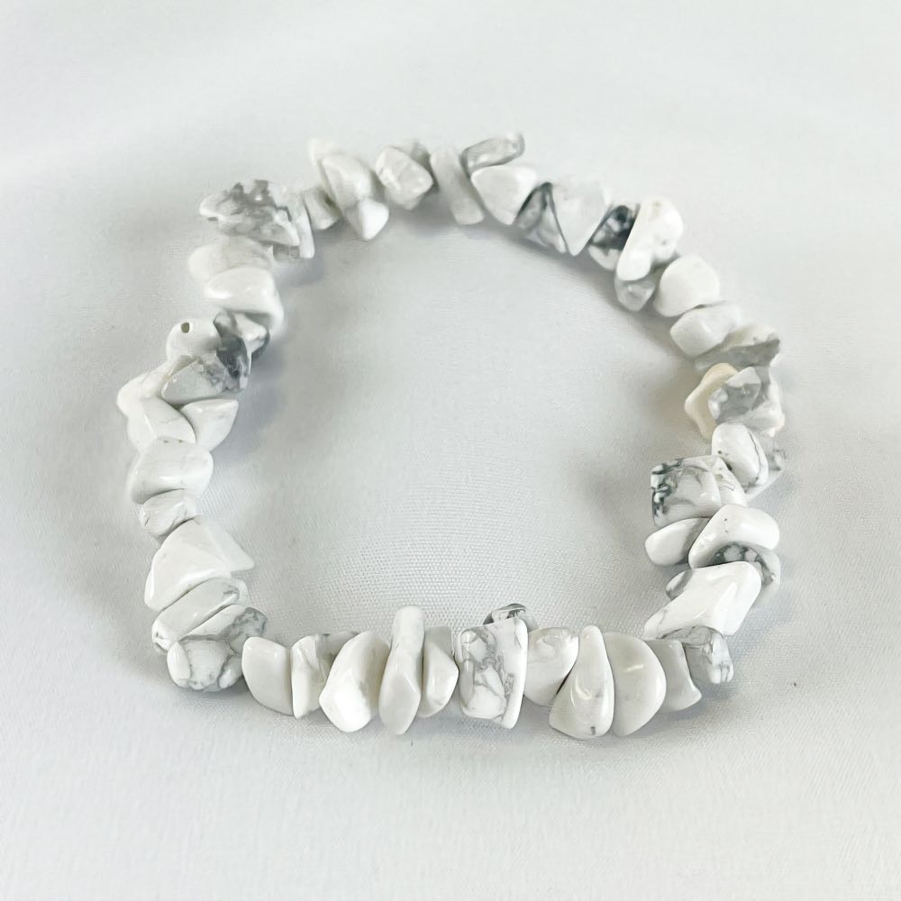 Bracelet Howlite - Perles chips