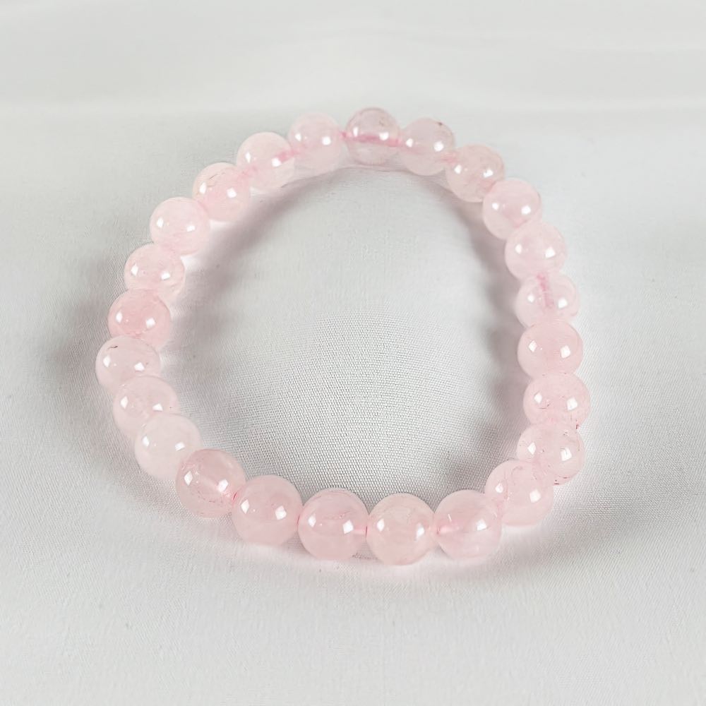 Bracelet Quartz Rose - Perles rondes