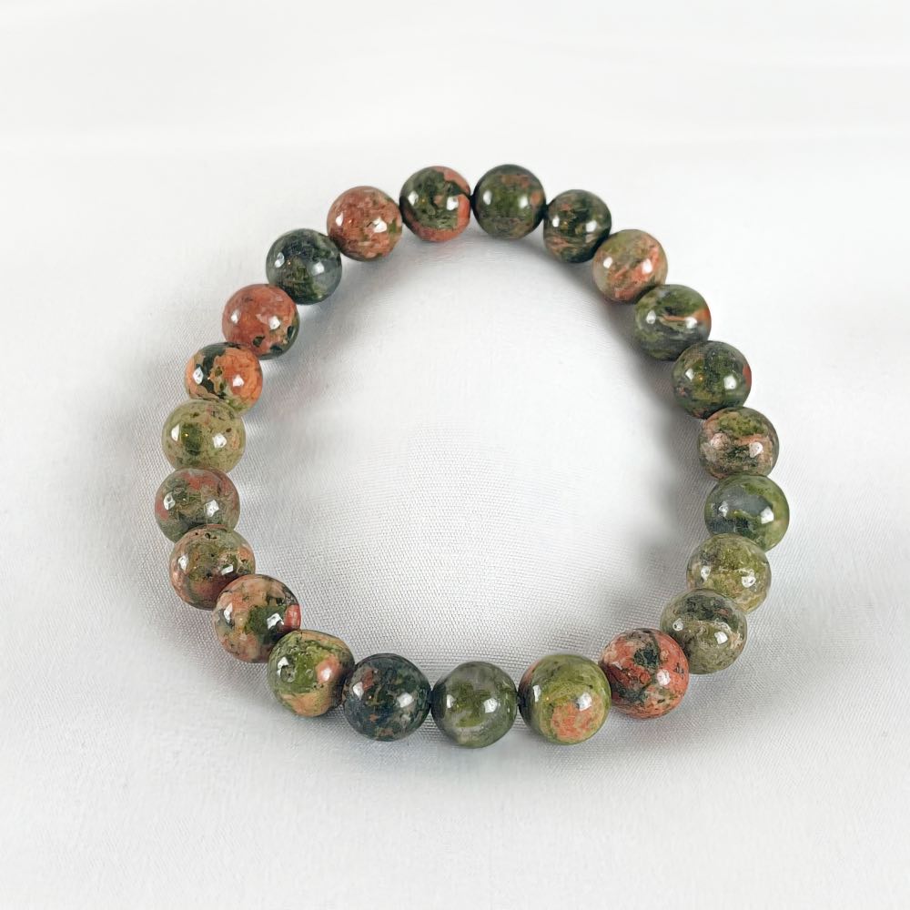 Bracelet Unakite - Perles rondes